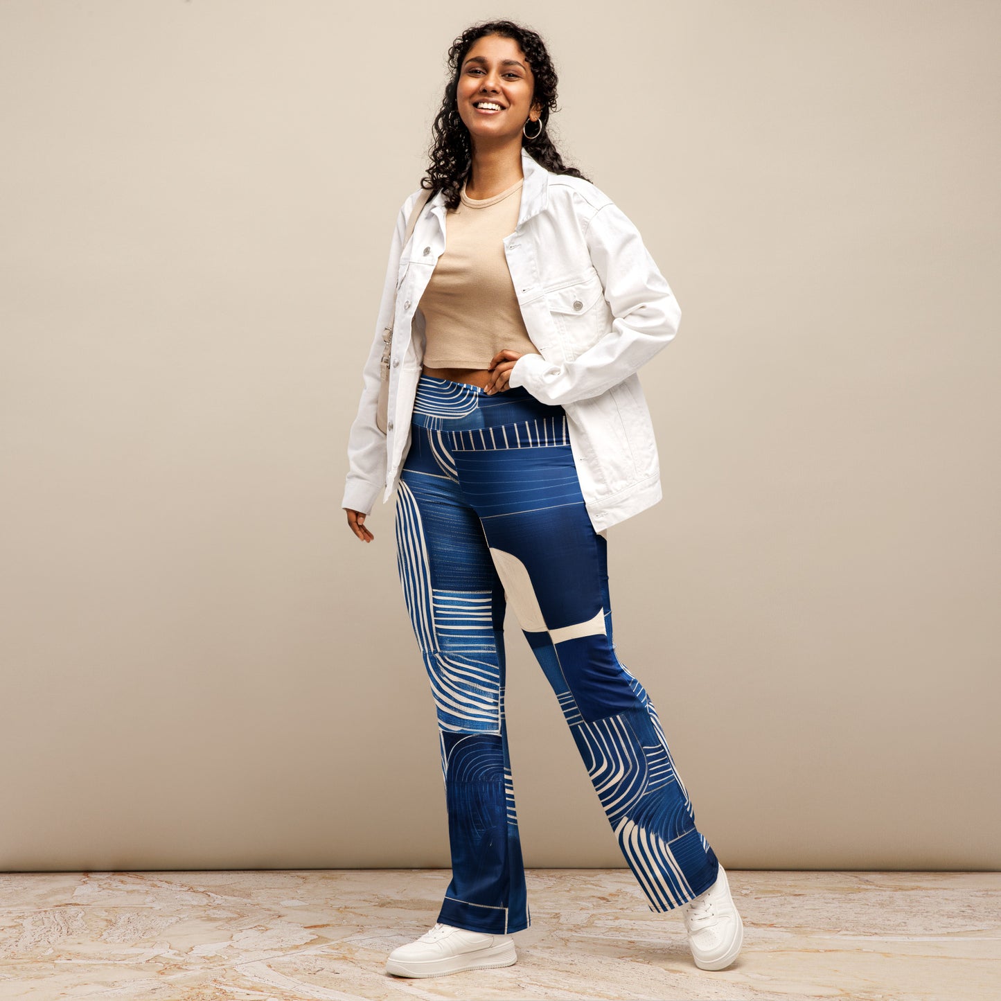 Pablo Picasso Sashiko - Flare leggings