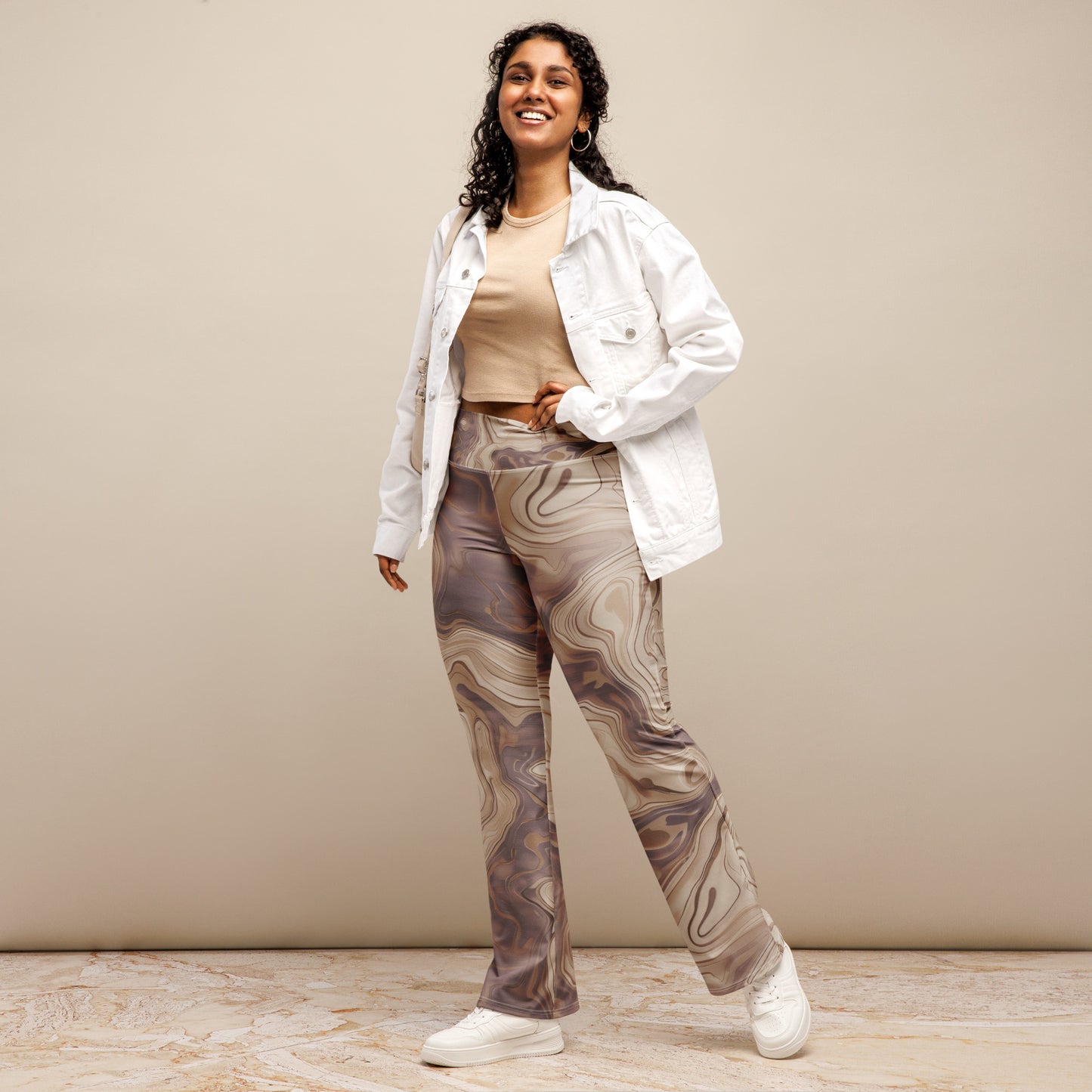 Marble Wood - Flare leggings