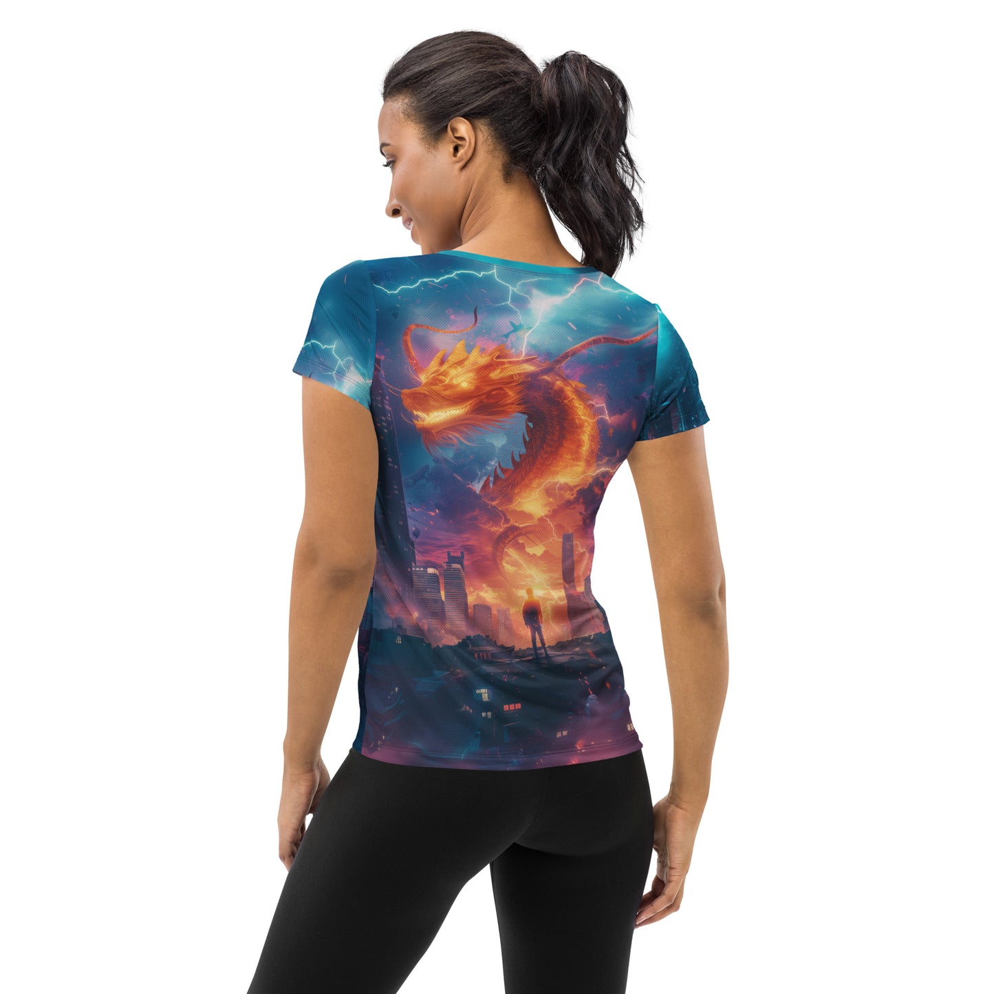 Dragon Lightning - Women's Athletic T-shirt
