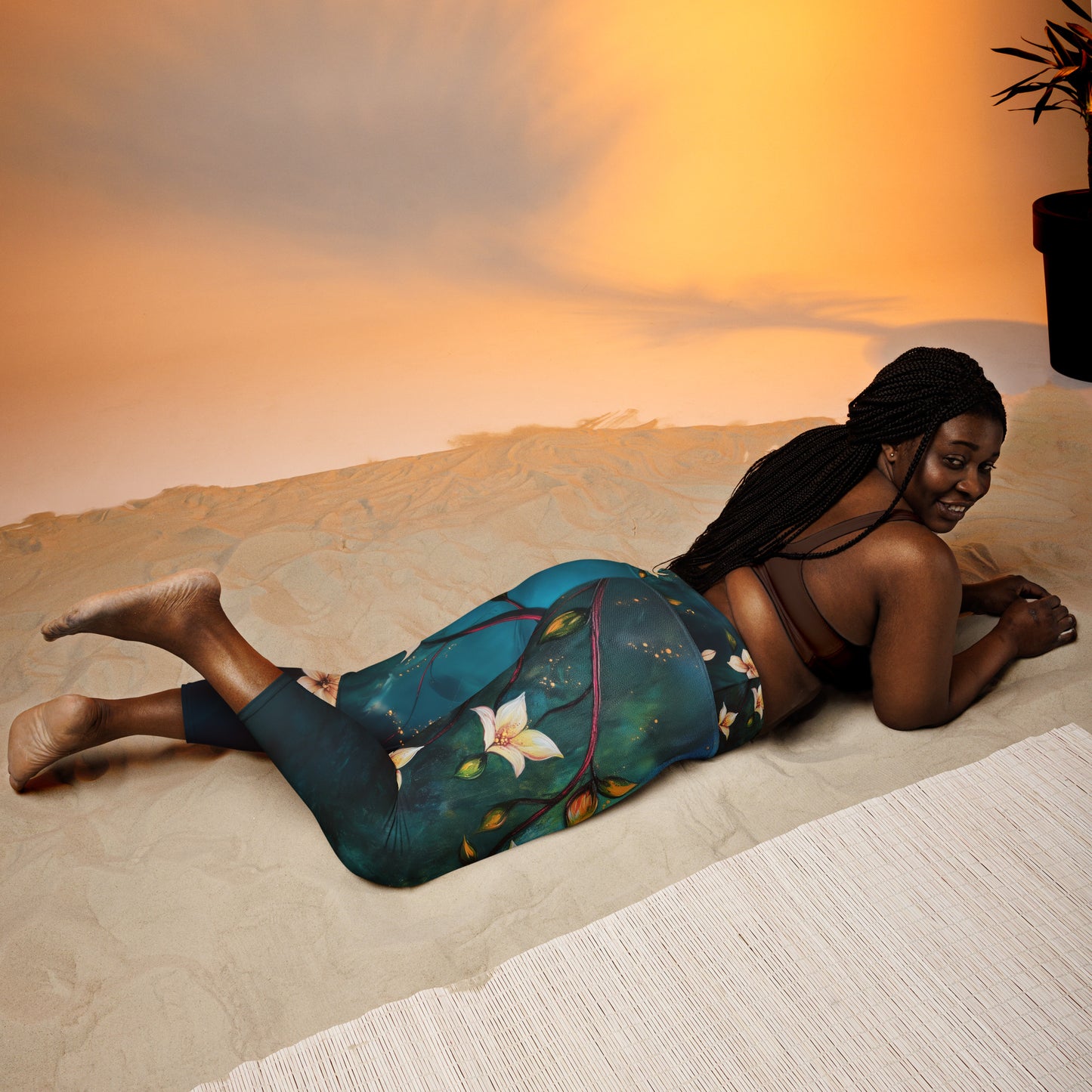 Water Lilies - Yoga Capri Leggings