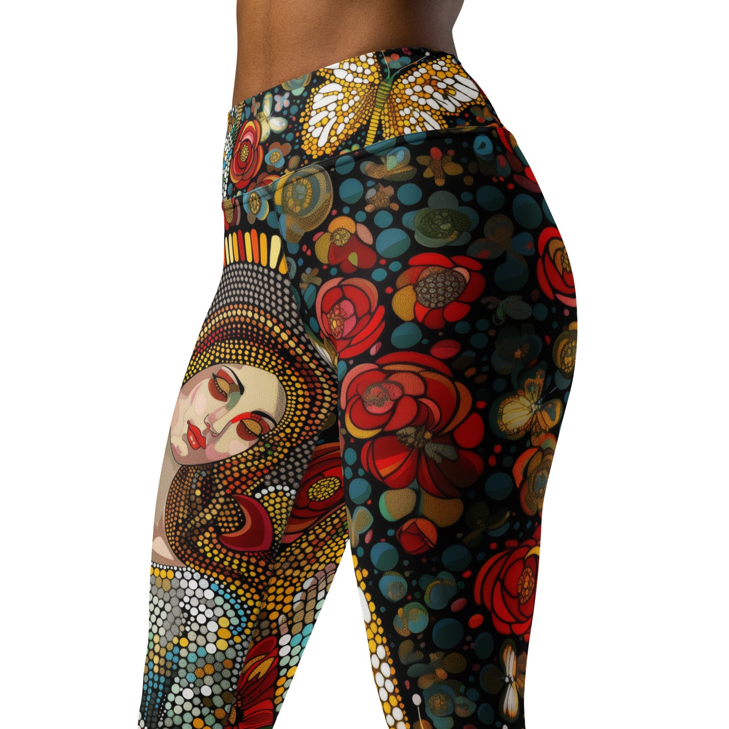 La Virgen con Rosas - Yoga Leggings