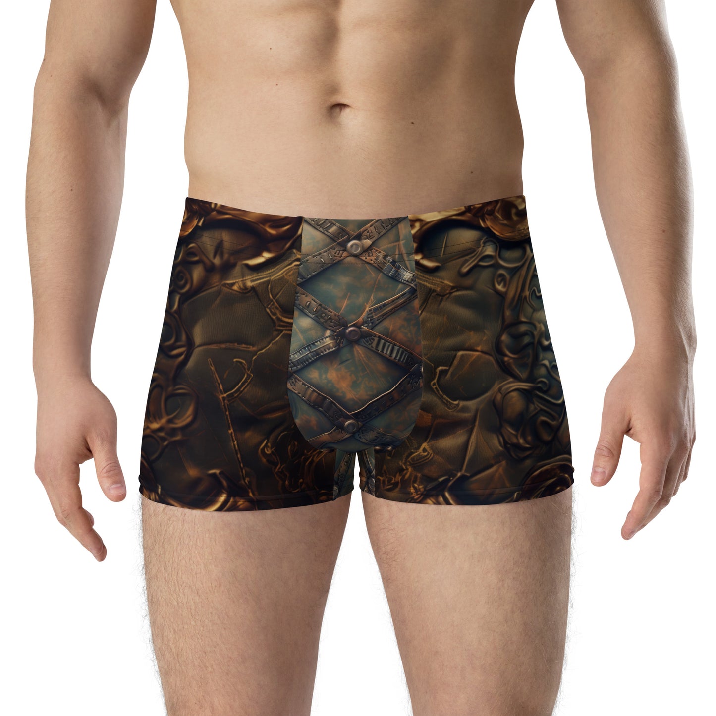 Patch Brown Leather - Boxer Briefs