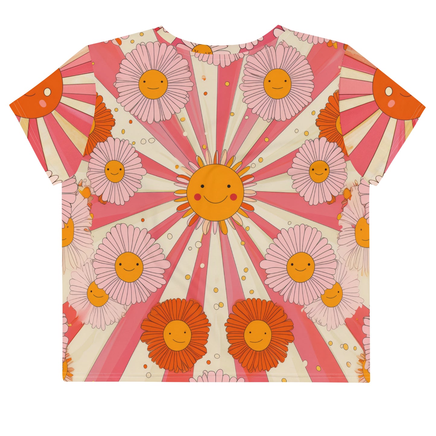 Retro 70s Daisy - Crop Tee