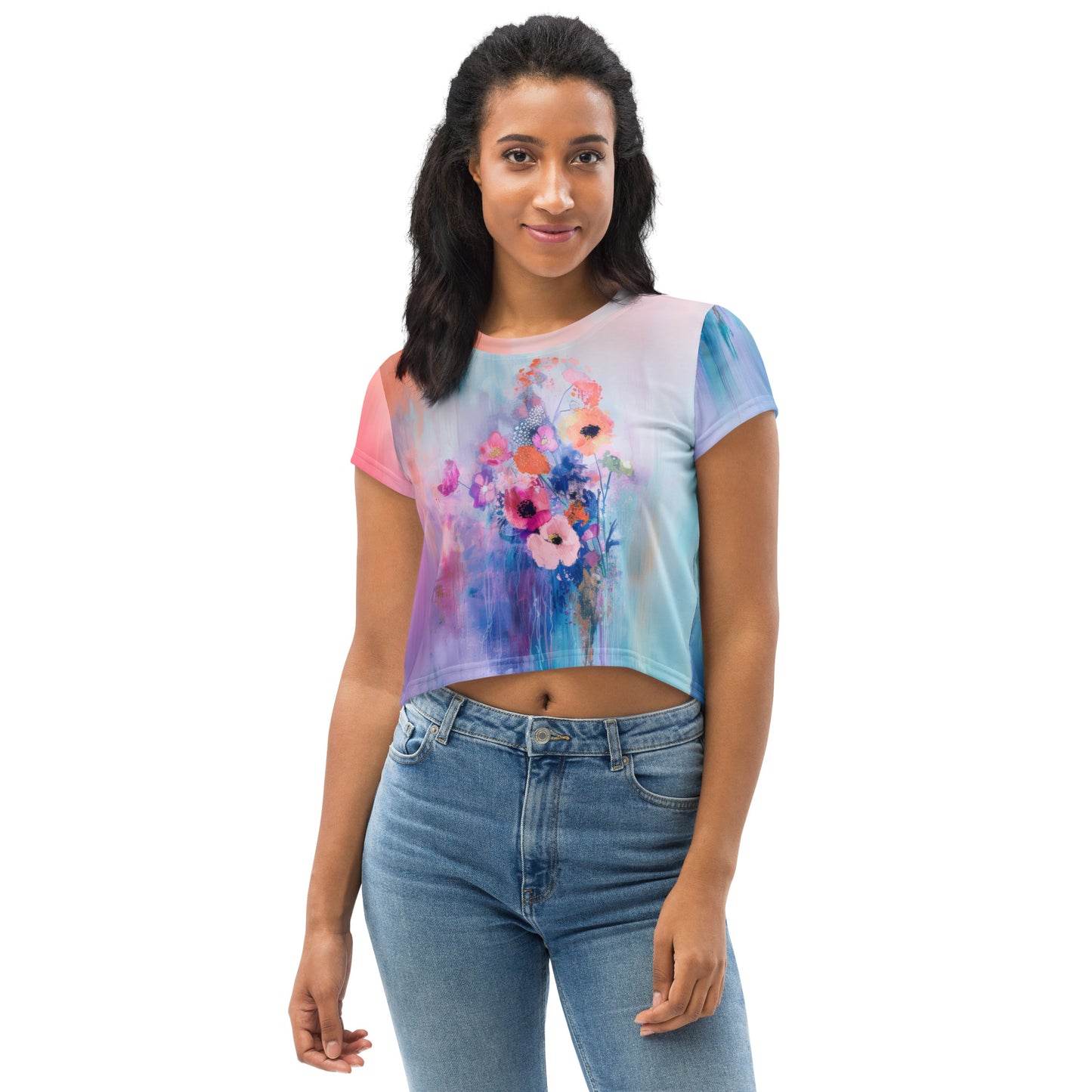 Monet's Spring Garden - Crop Tee