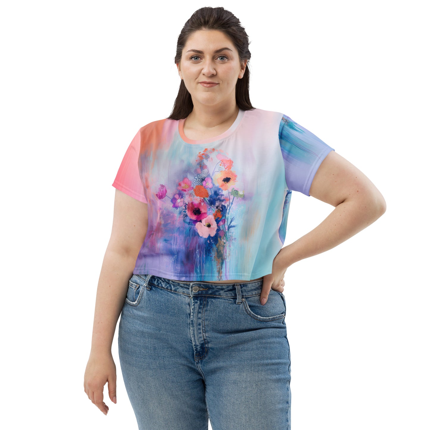 Monet's Spring Garden - Crop Tee