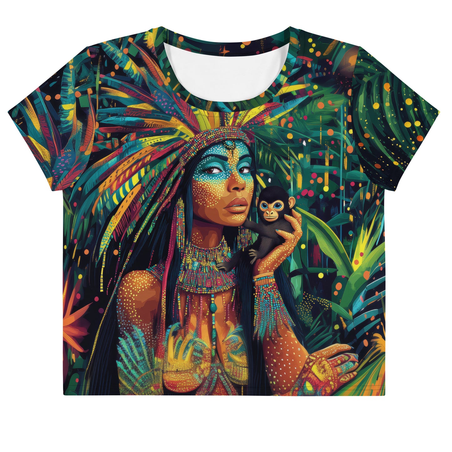 Princesa Amazônica - All-Over Print Crop Tee