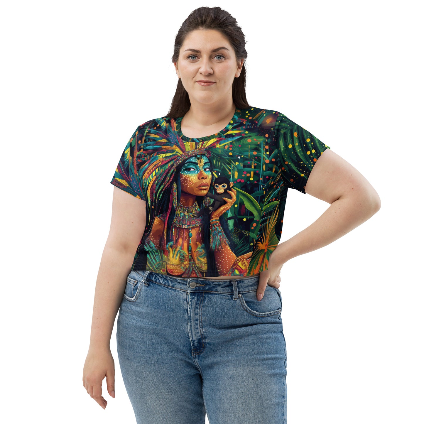 Princesa Amazônica - All-Over Print Crop Tee