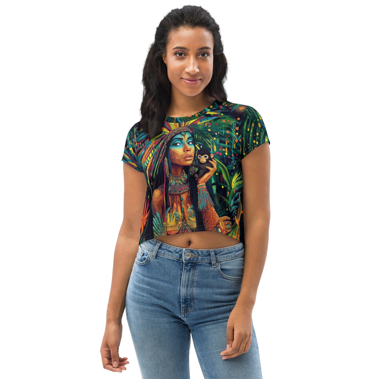 Princesa Amazônica - All-Over Print Crop Tee