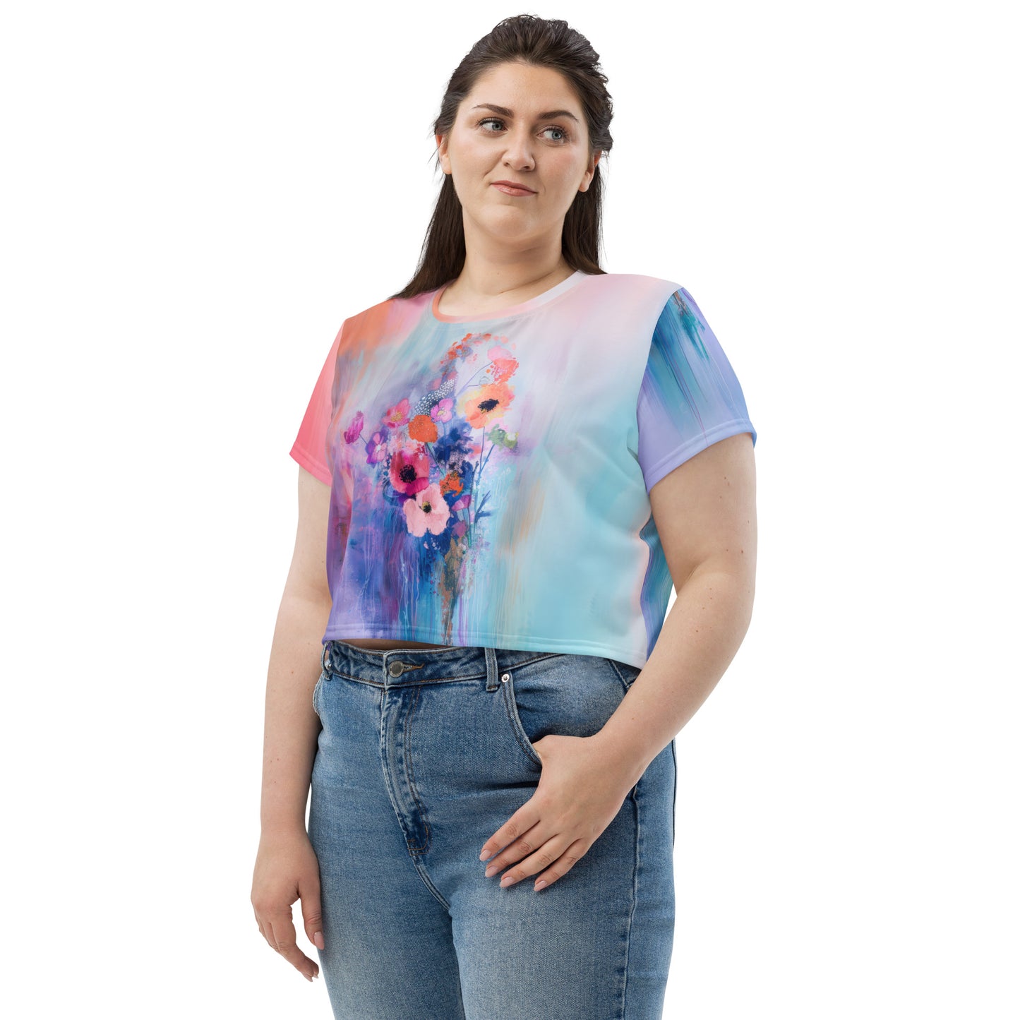 Monet's Spring Garden - Crop Tee