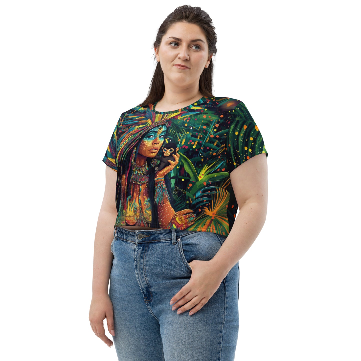 Princesa Amazônica - All-Over Print Crop Tee