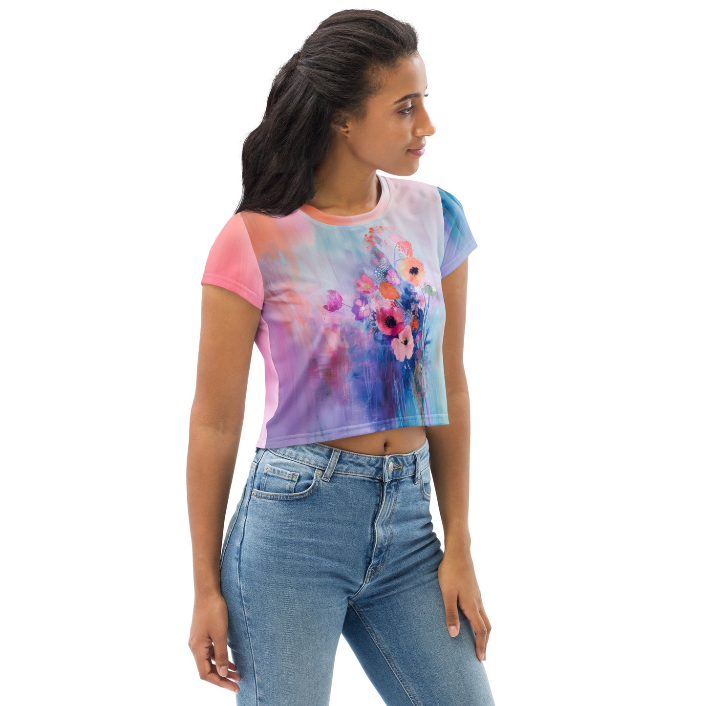 Monet's Spring Garden - Crop Tee