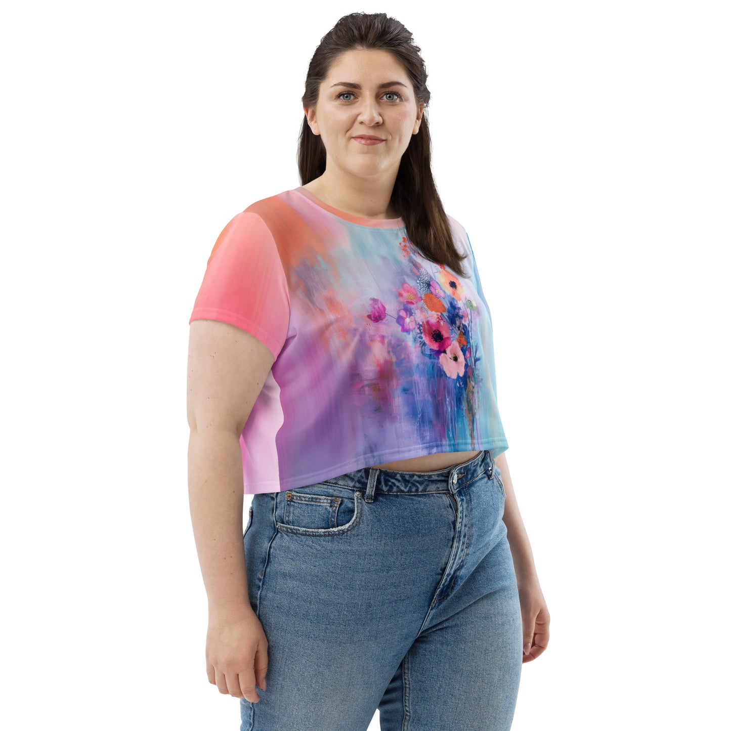 Monet's Spring Garden - Crop Tee