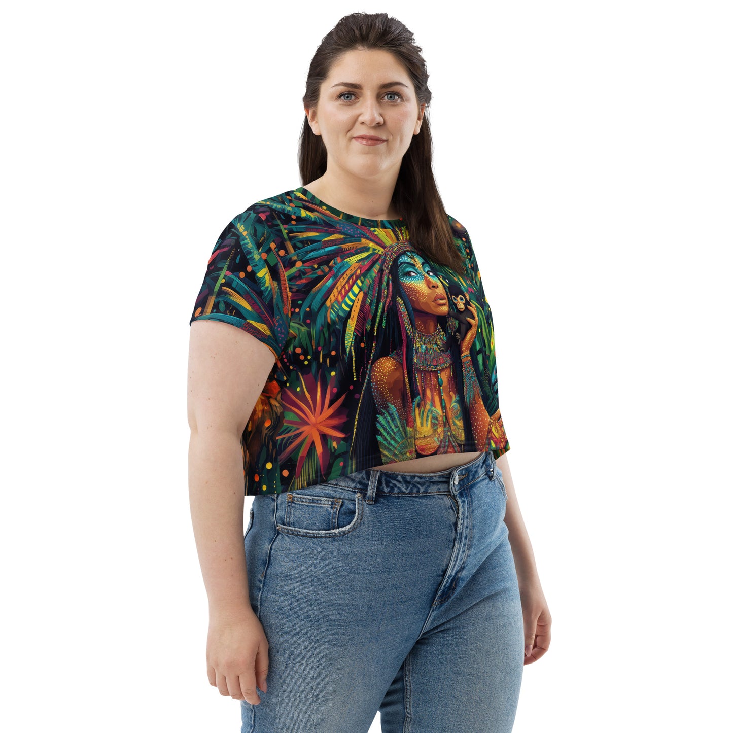 Princesa Amazônica - All-Over Print Crop Tee