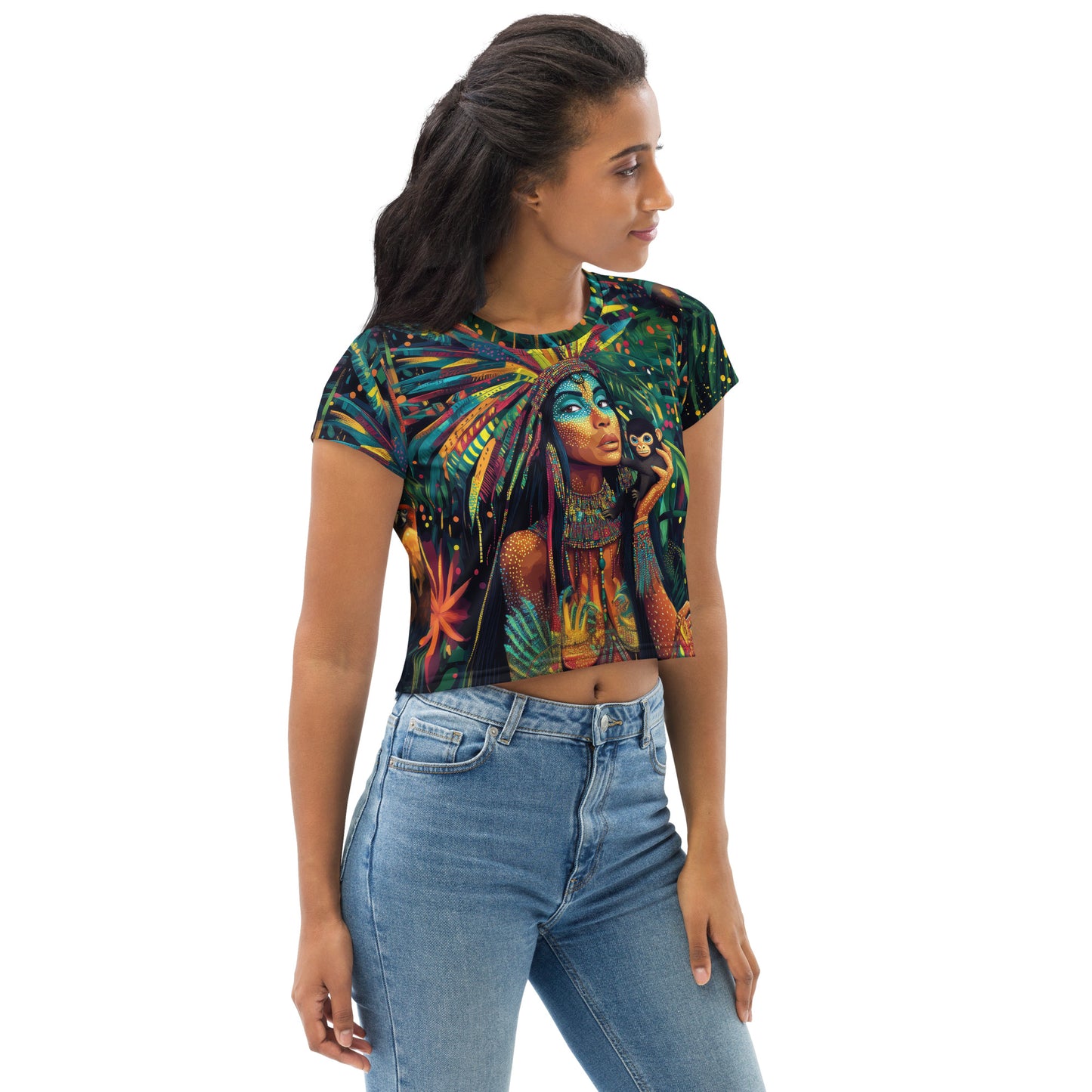 Princesa Amazônica - All-Over Print Crop Tee