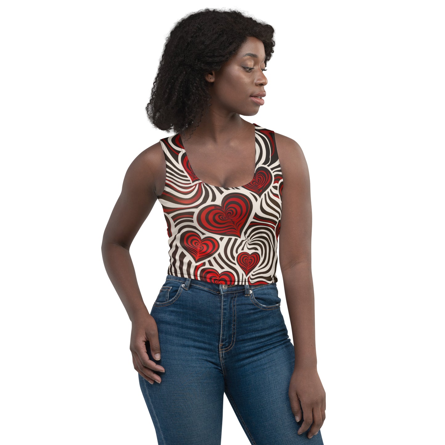 Hearts and Stripes - Crop Top