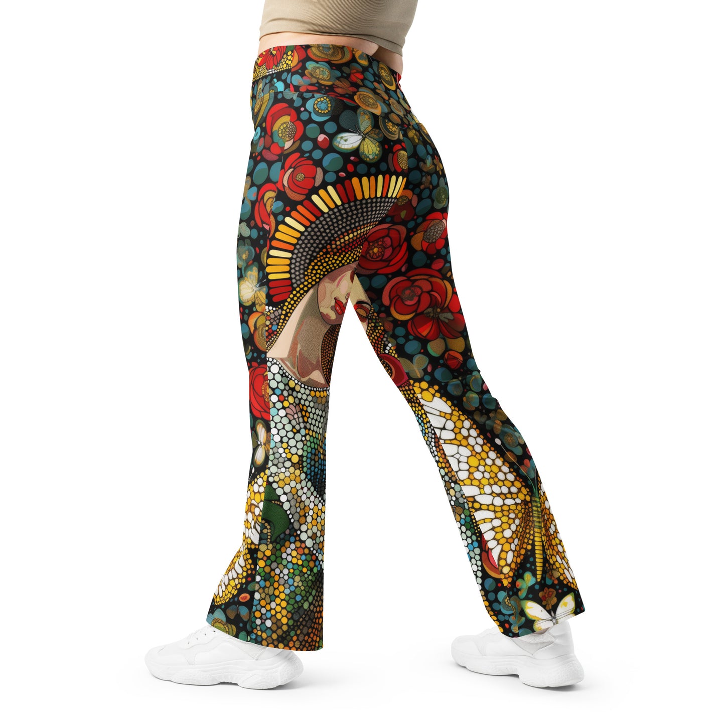 La Virgen con Rosas - Flare leggings