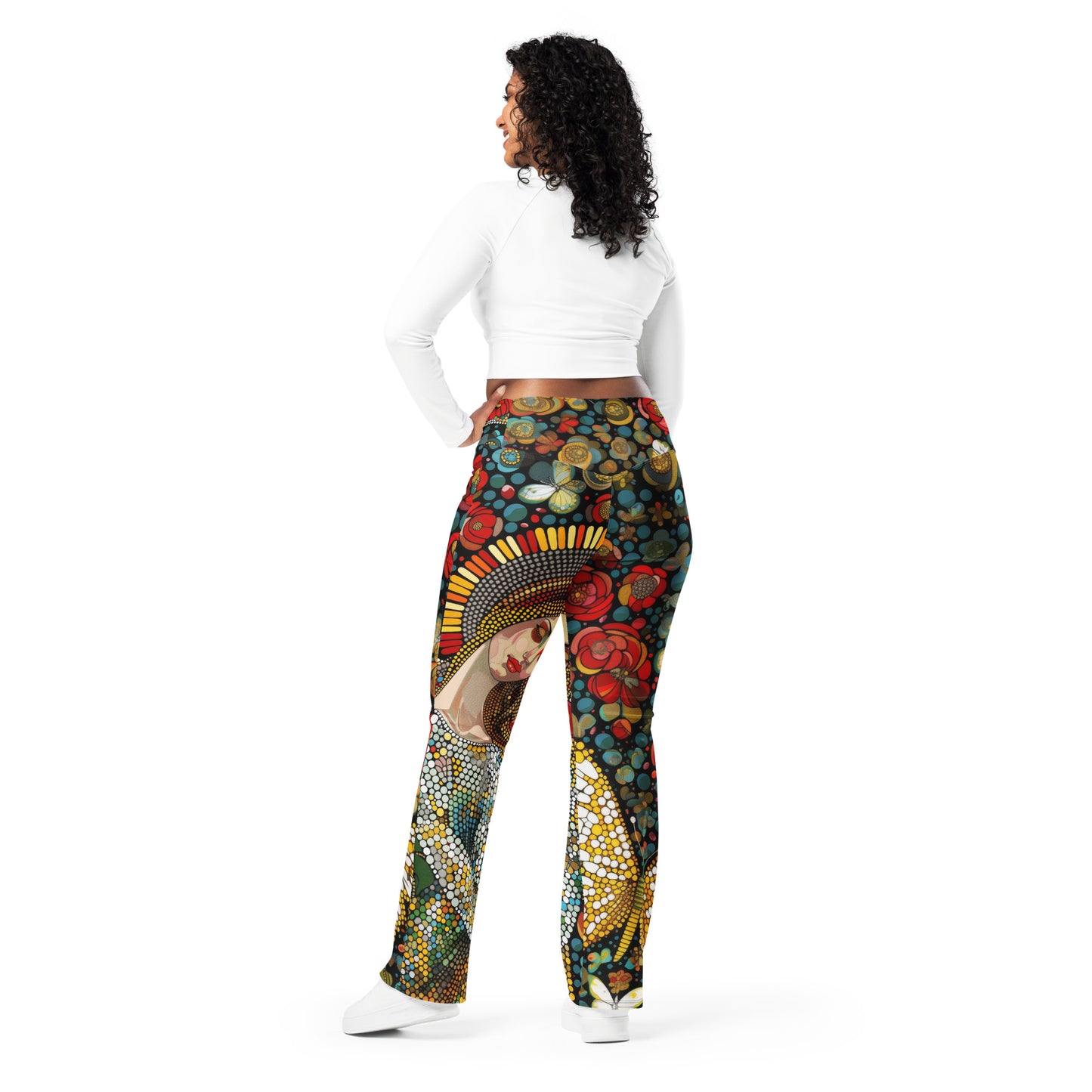 La Virgen con Rosas - Flare leggings
