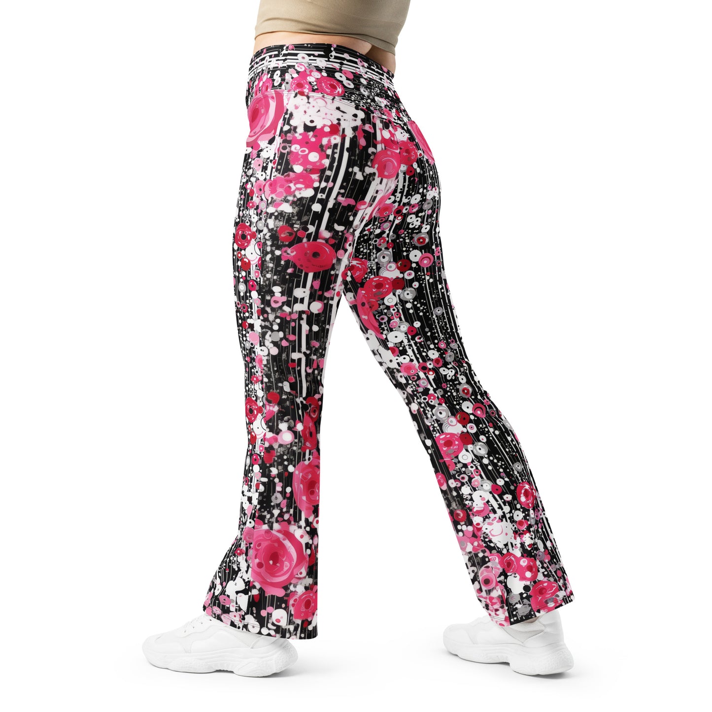 Rose Pop Art - Flare leggings