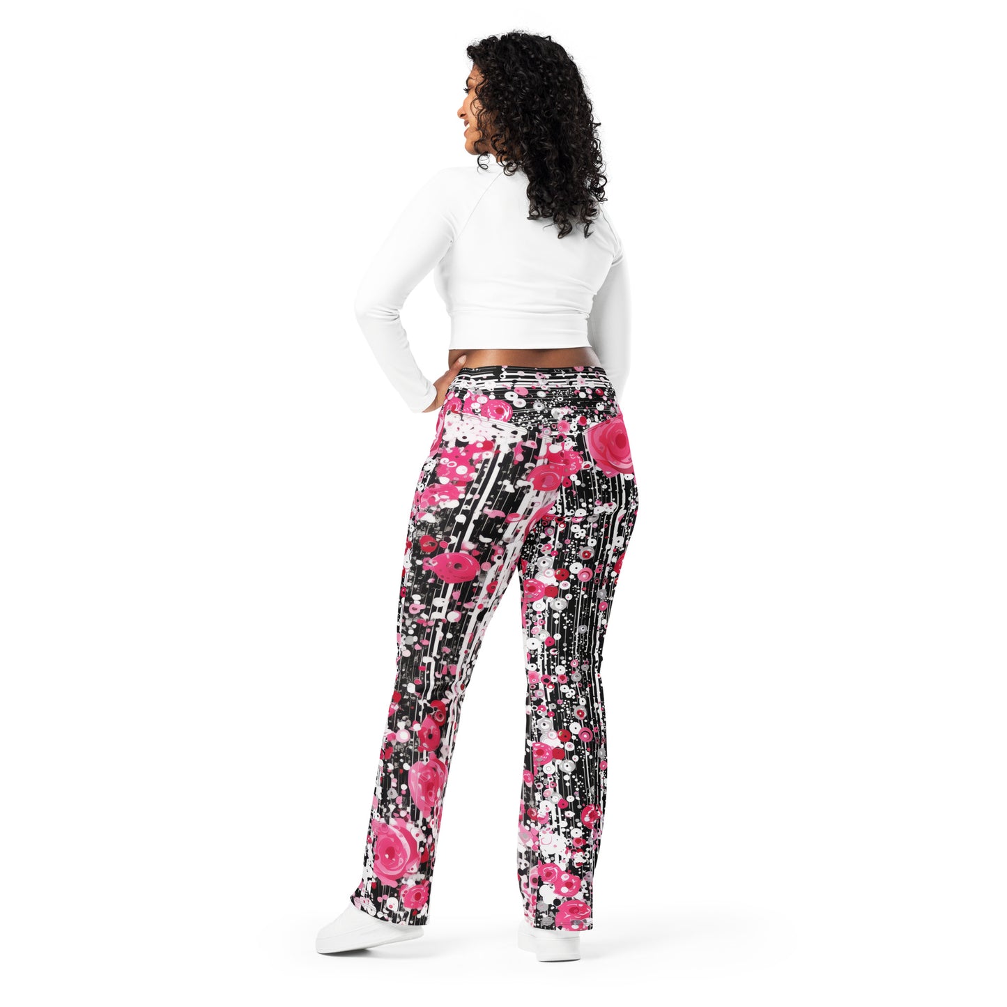 Rose Pop Art - Flare leggings