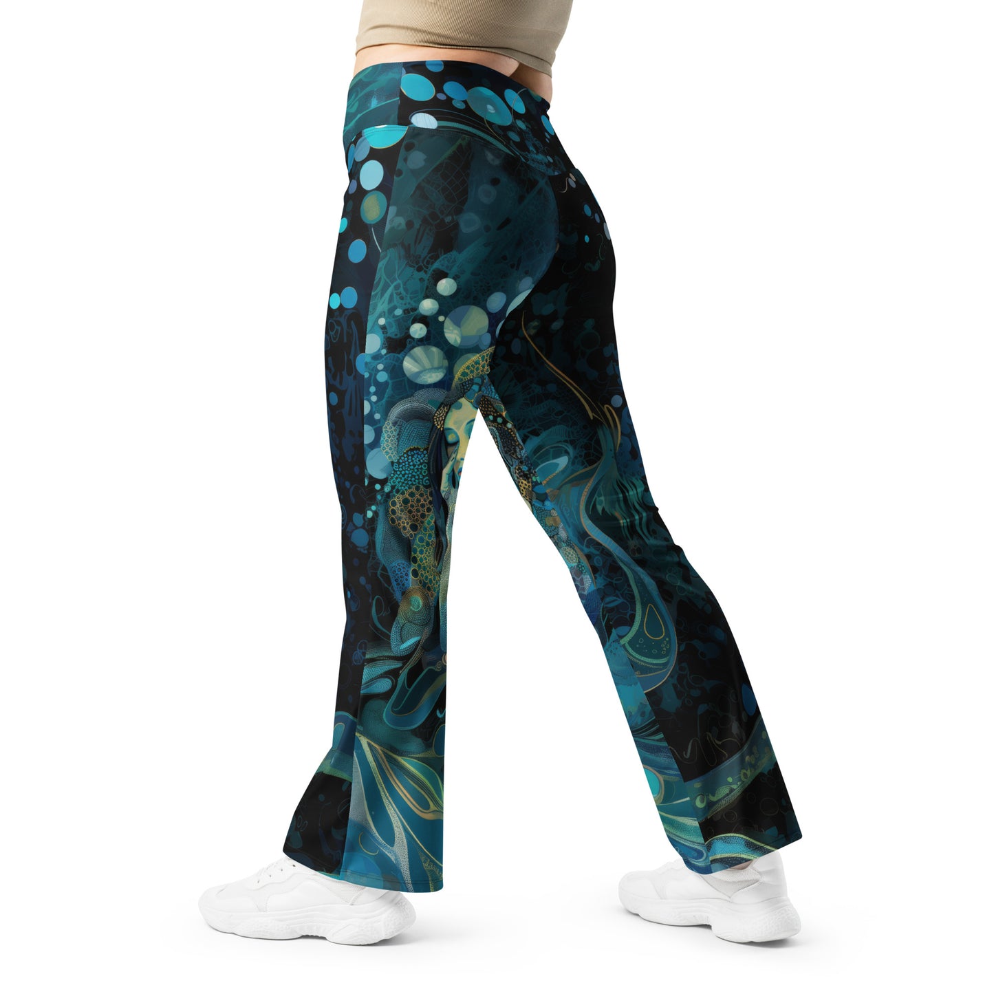 Meditação Azul - Flare leggings
