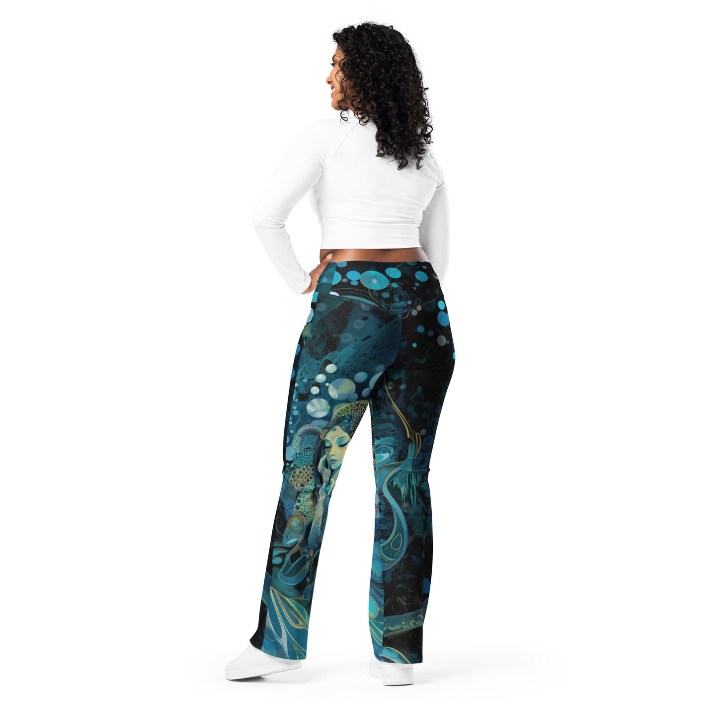 Meditação Azul - Flare leggings