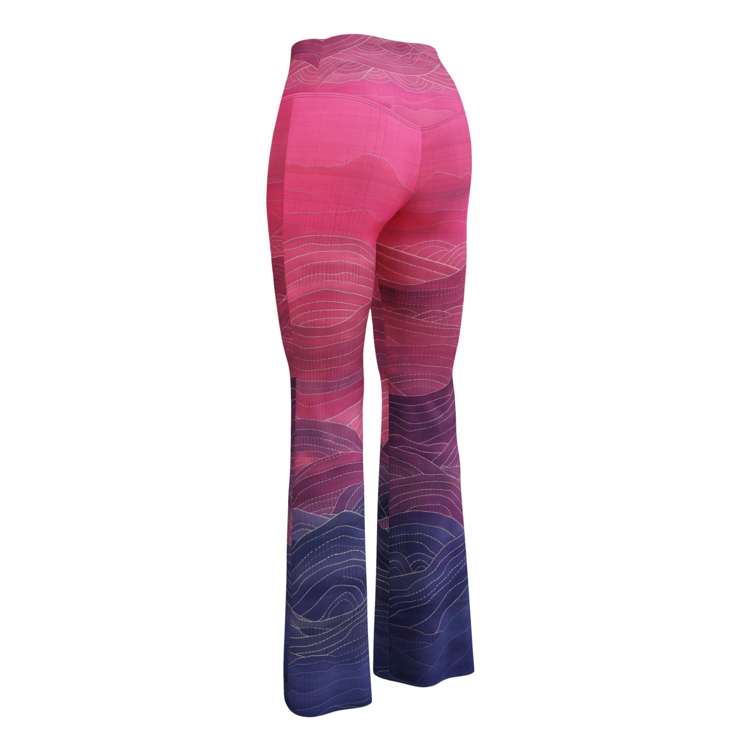 Sashiko Purple - Flare leggings