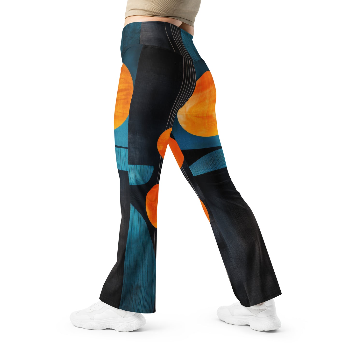 Minimalist Golden Spheres - Flare leggings