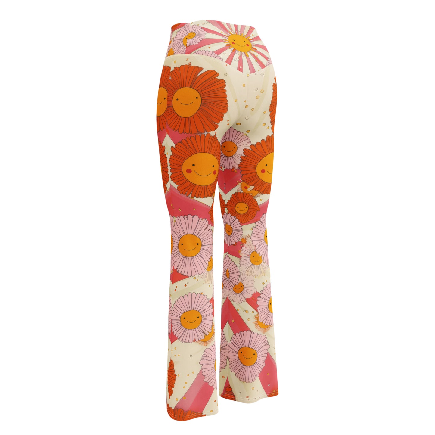 Retro 70s Daisy - Flare leggings