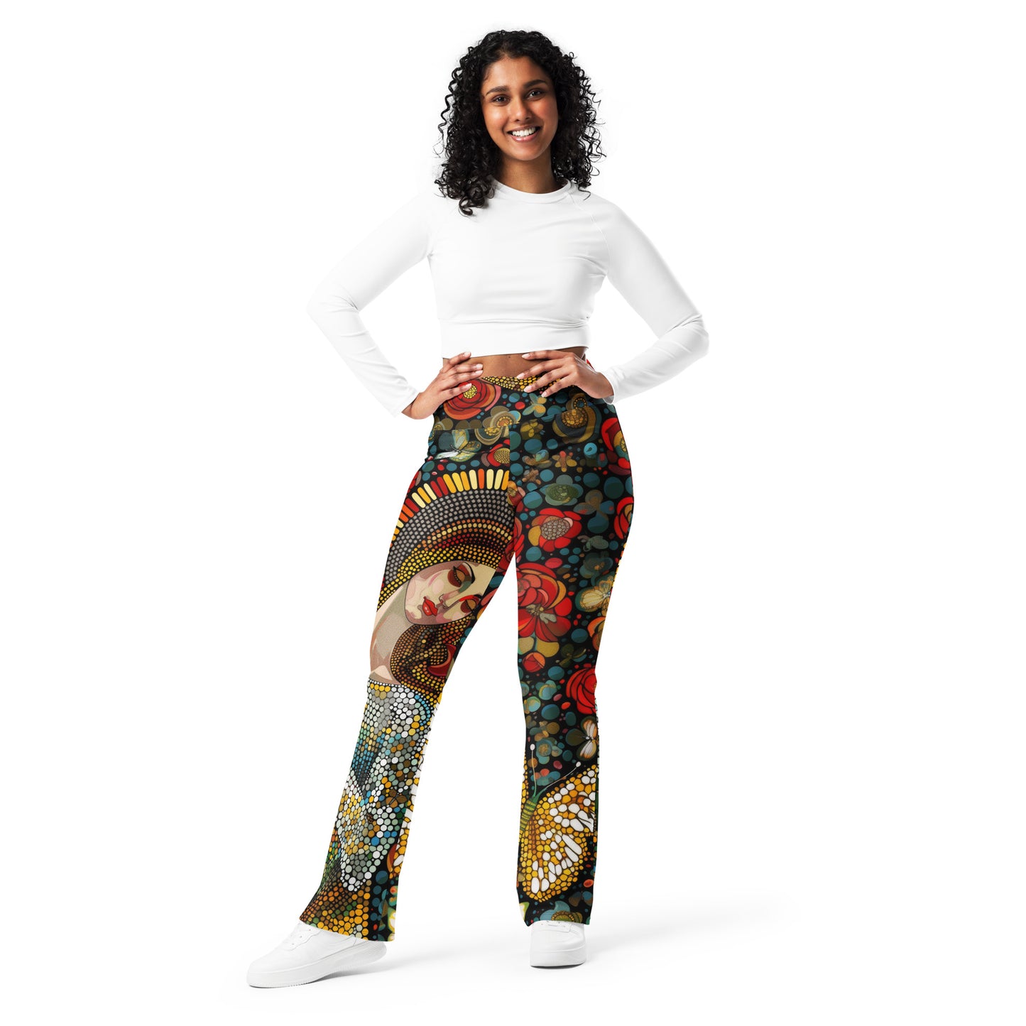 La Virgen con Rosas - Flare leggings