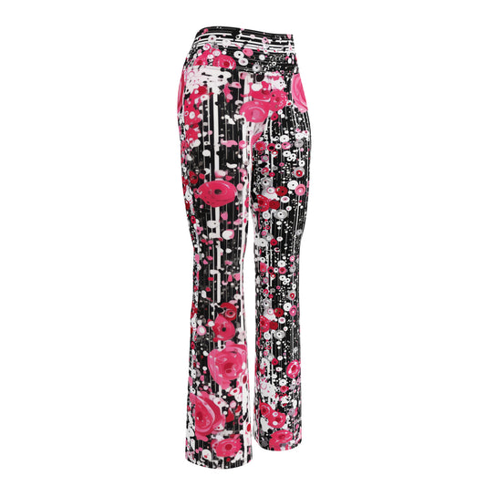 Rose Pop Art - Flare leggings