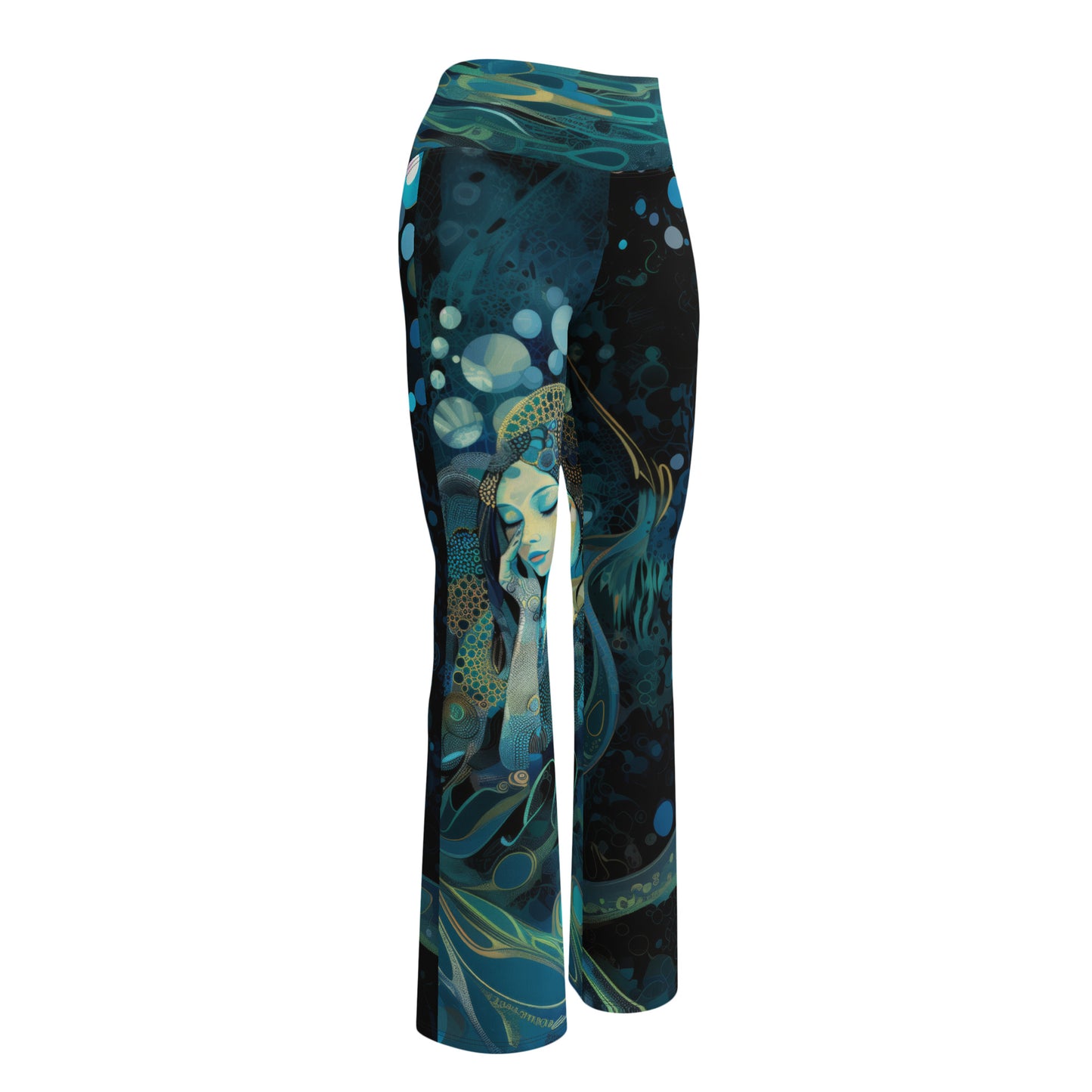 Meditação Azul - Flare leggings