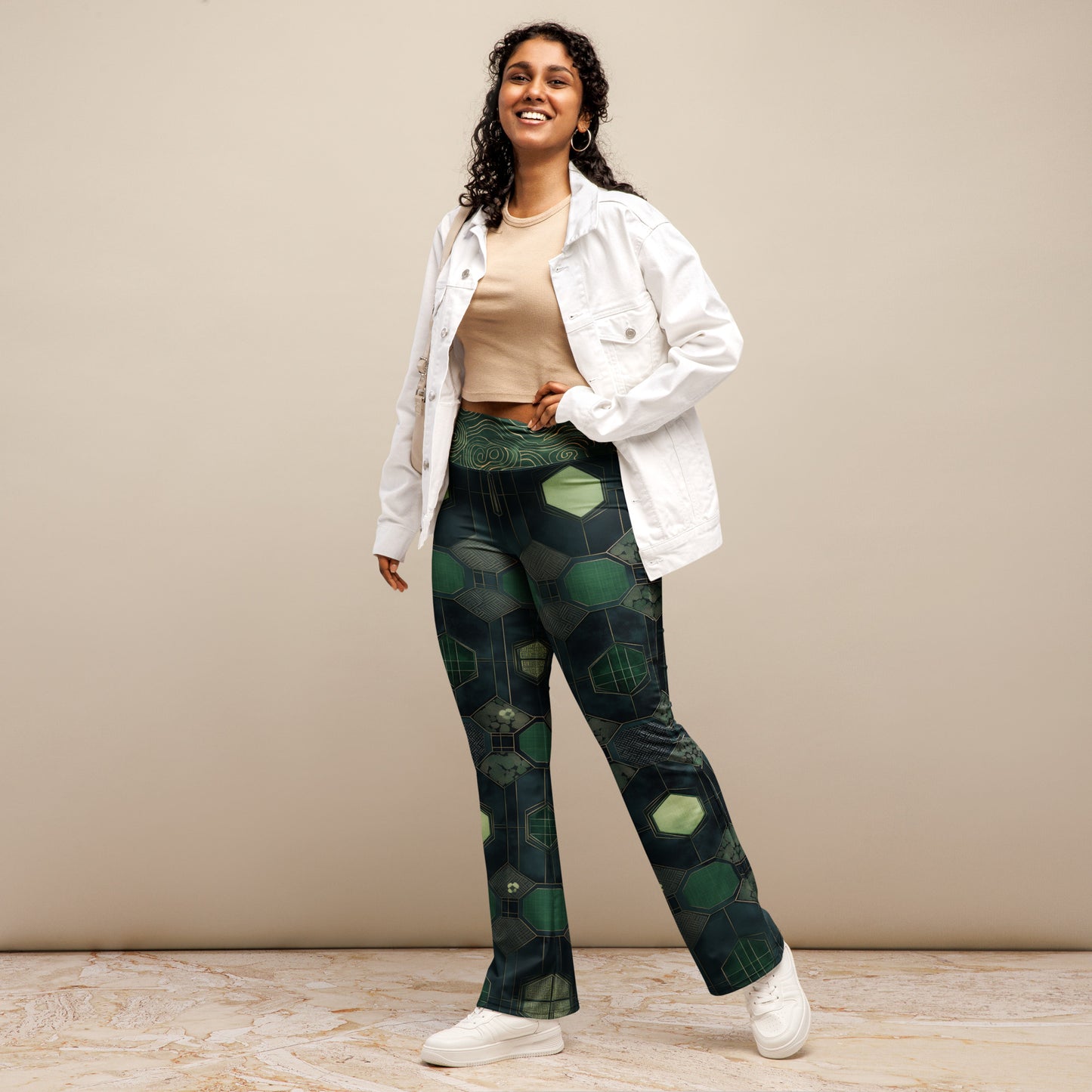 Sashiko Jade - Flare leggings