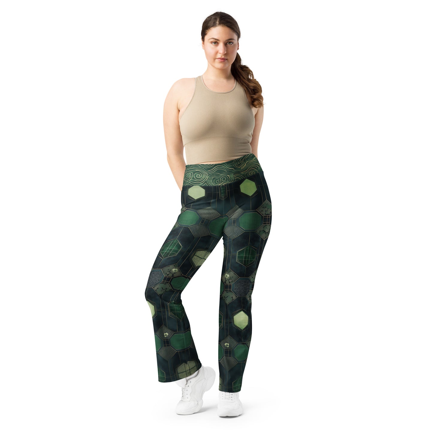 Sashiko Jade - Flare leggings