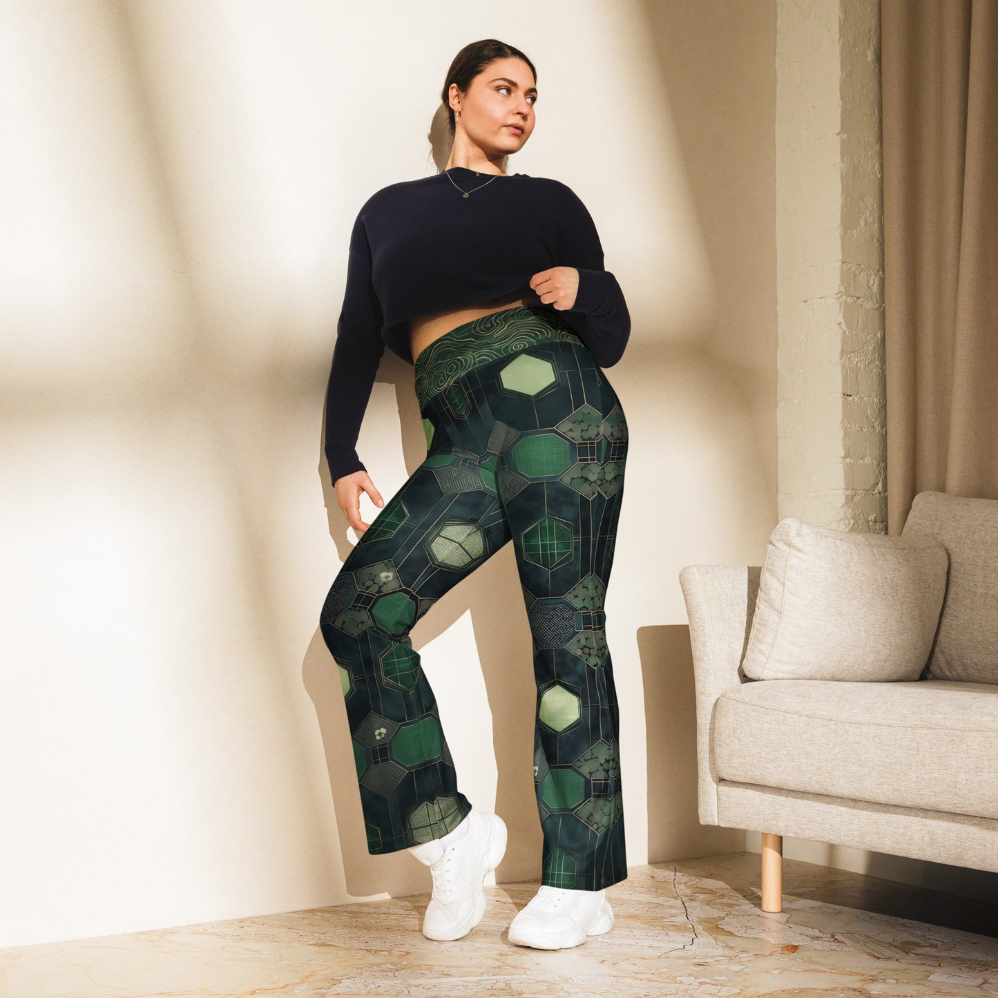 Sashiko Jade - Flare leggings