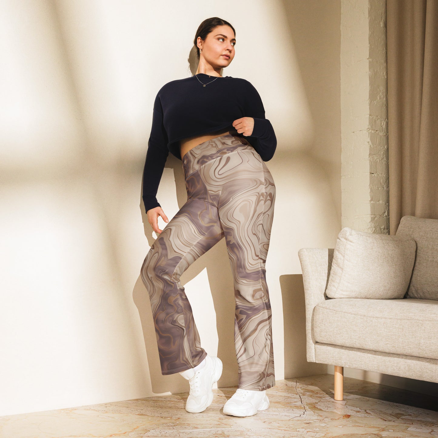 Marble Wood - Flare leggings