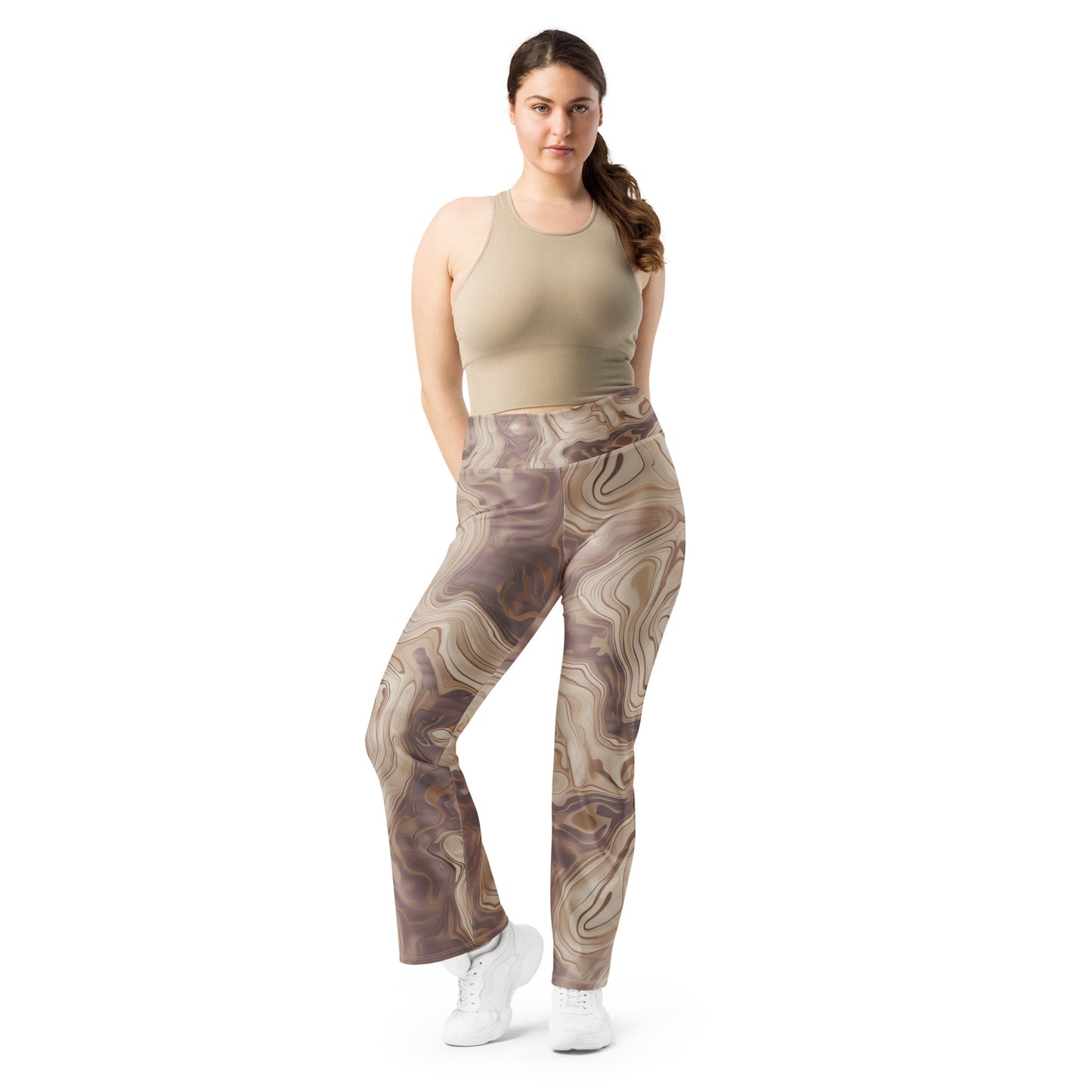 Marble Wood - Flare leggings