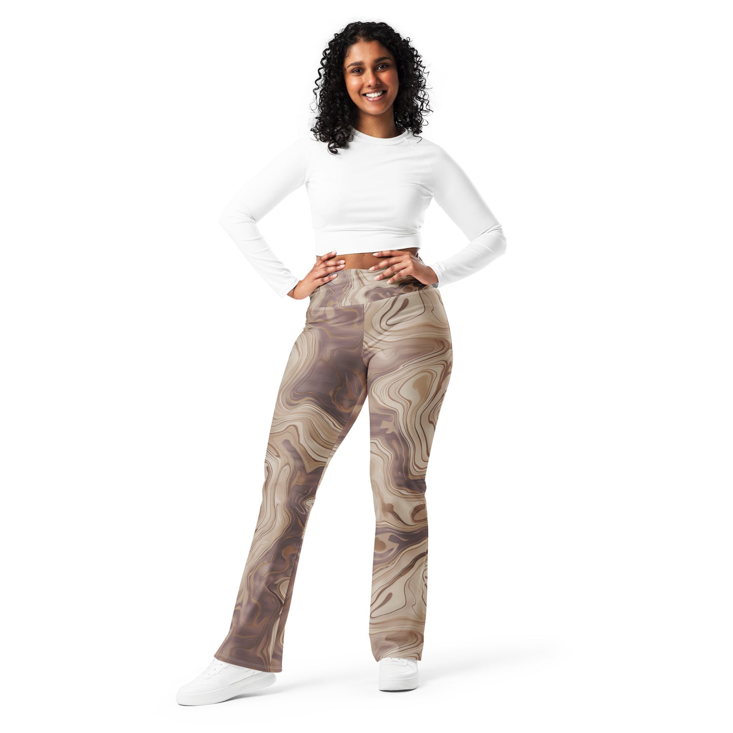 Marble Wood - Flare leggings