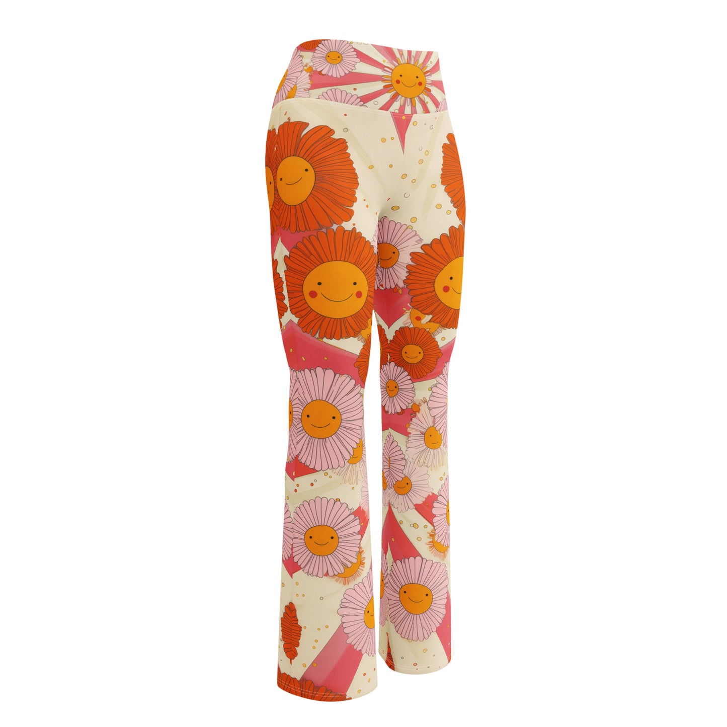 Retro 70s Daisy - Flare leggings