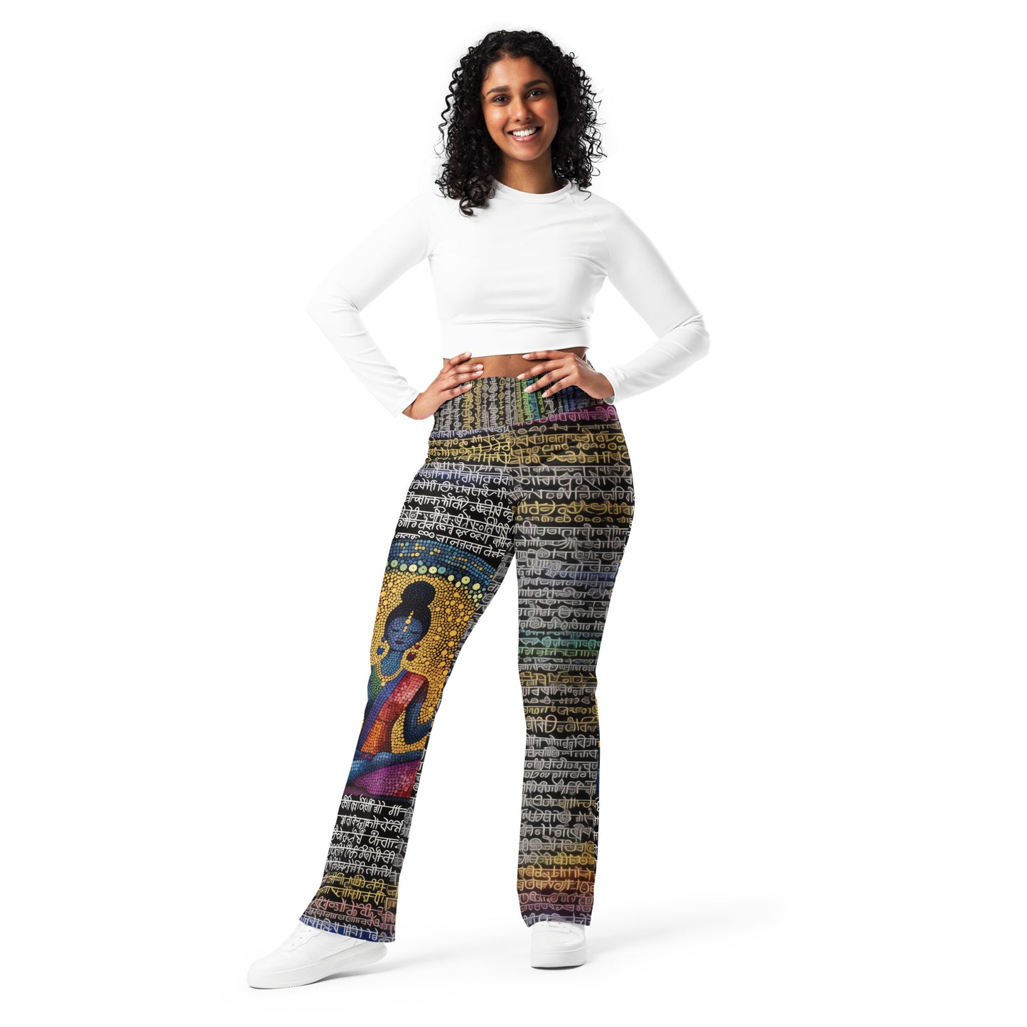 Yoga Faux Sanskrit moda 1 - Flare leggings