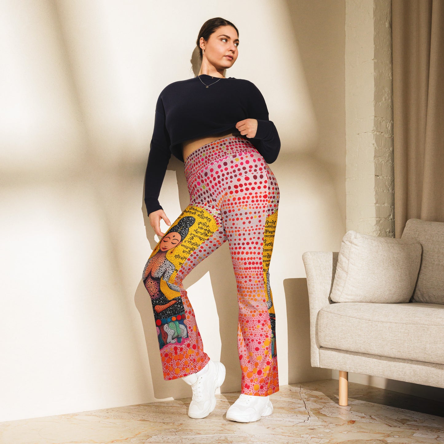 Yoga Faux Sanskrit moda 2 - Flare leggings