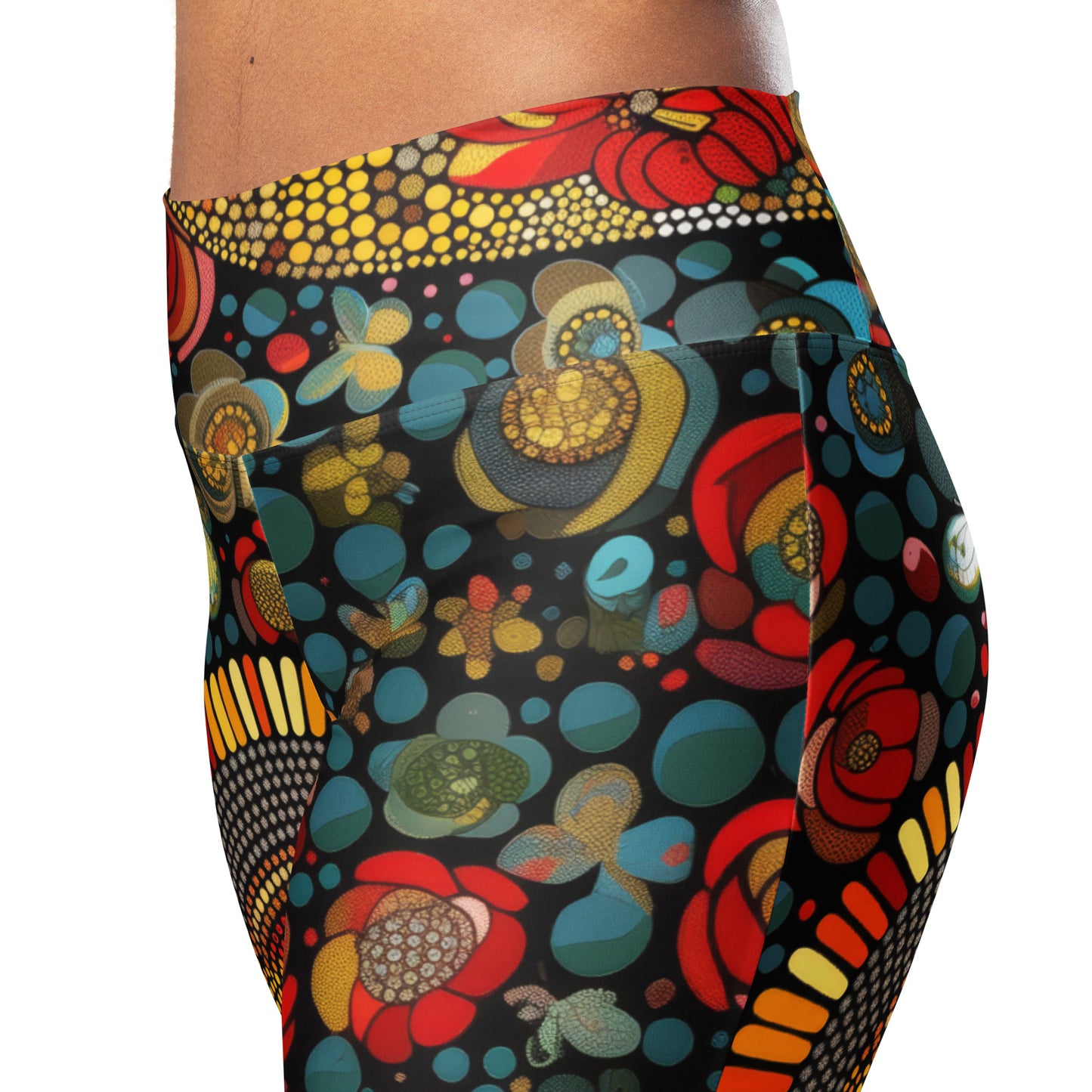 La Virgen con Rosas - Flare leggings