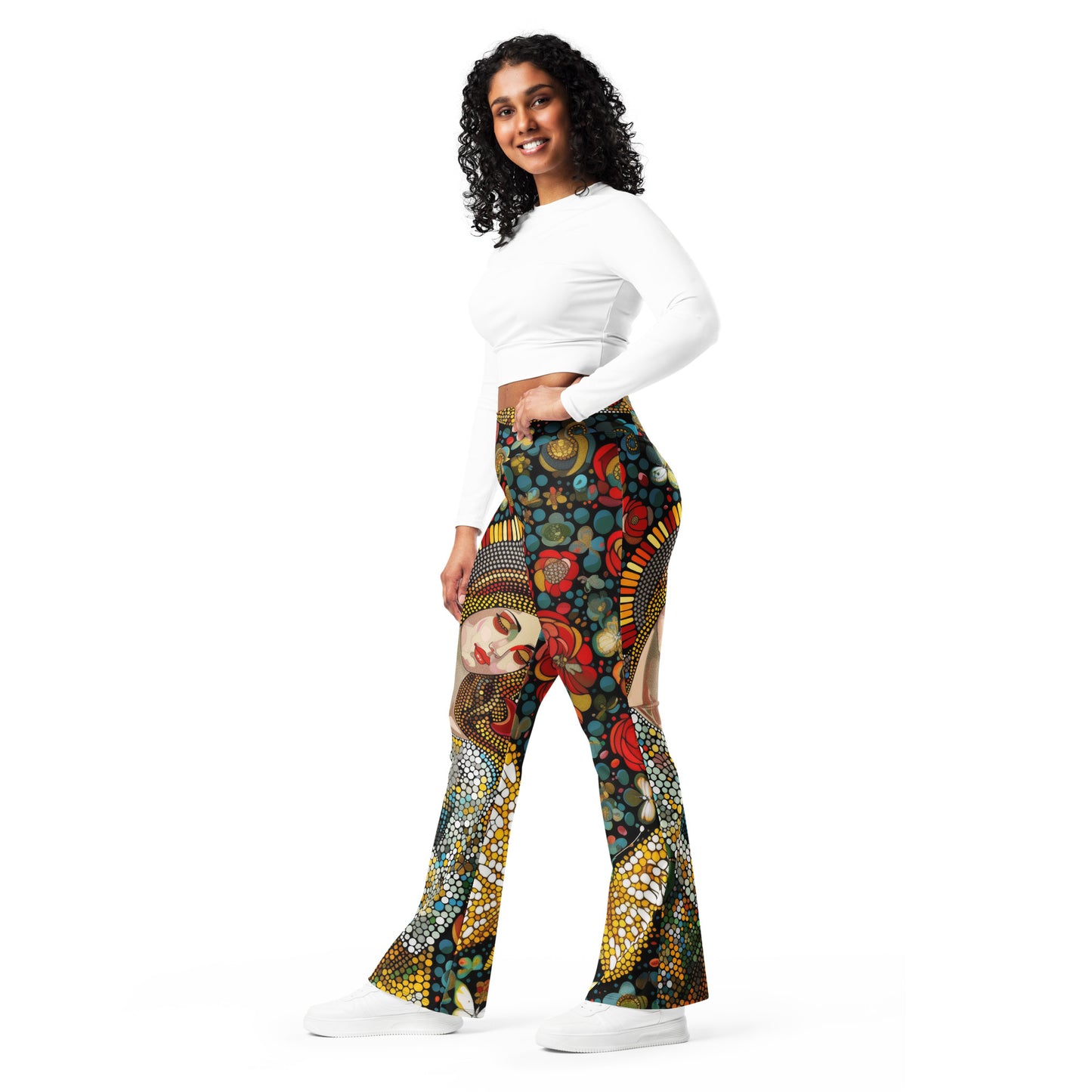 La Virgen con Rosas - Flare leggings