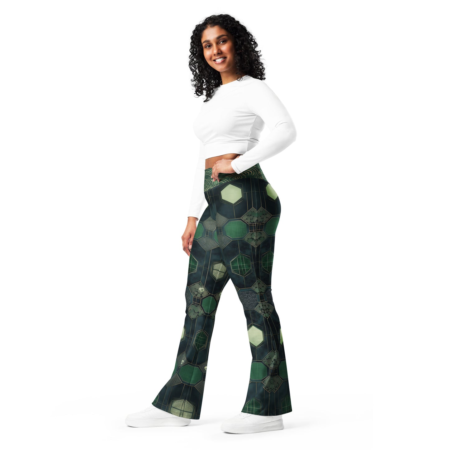 Sashiko Jade - Flare leggings