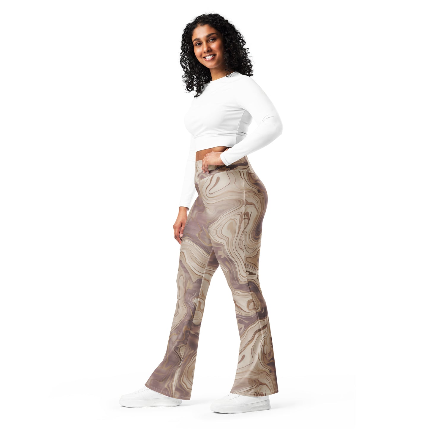 Marble Wood - Flare leggings