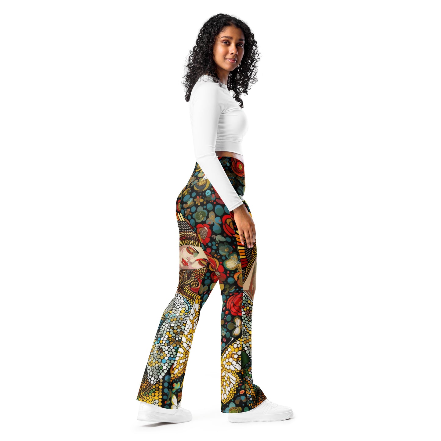 La Virgen con Rosas - Flare leggings