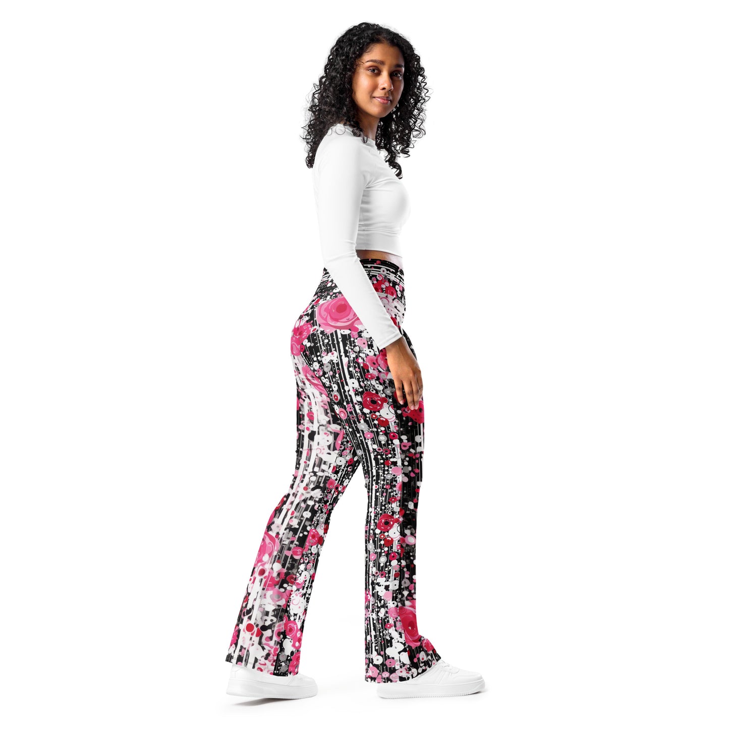 Rose Pop Art - Flare leggings