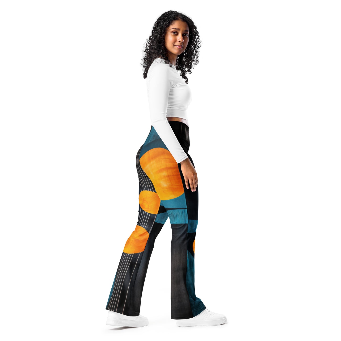 Minimalist Golden Spheres - Flare leggings