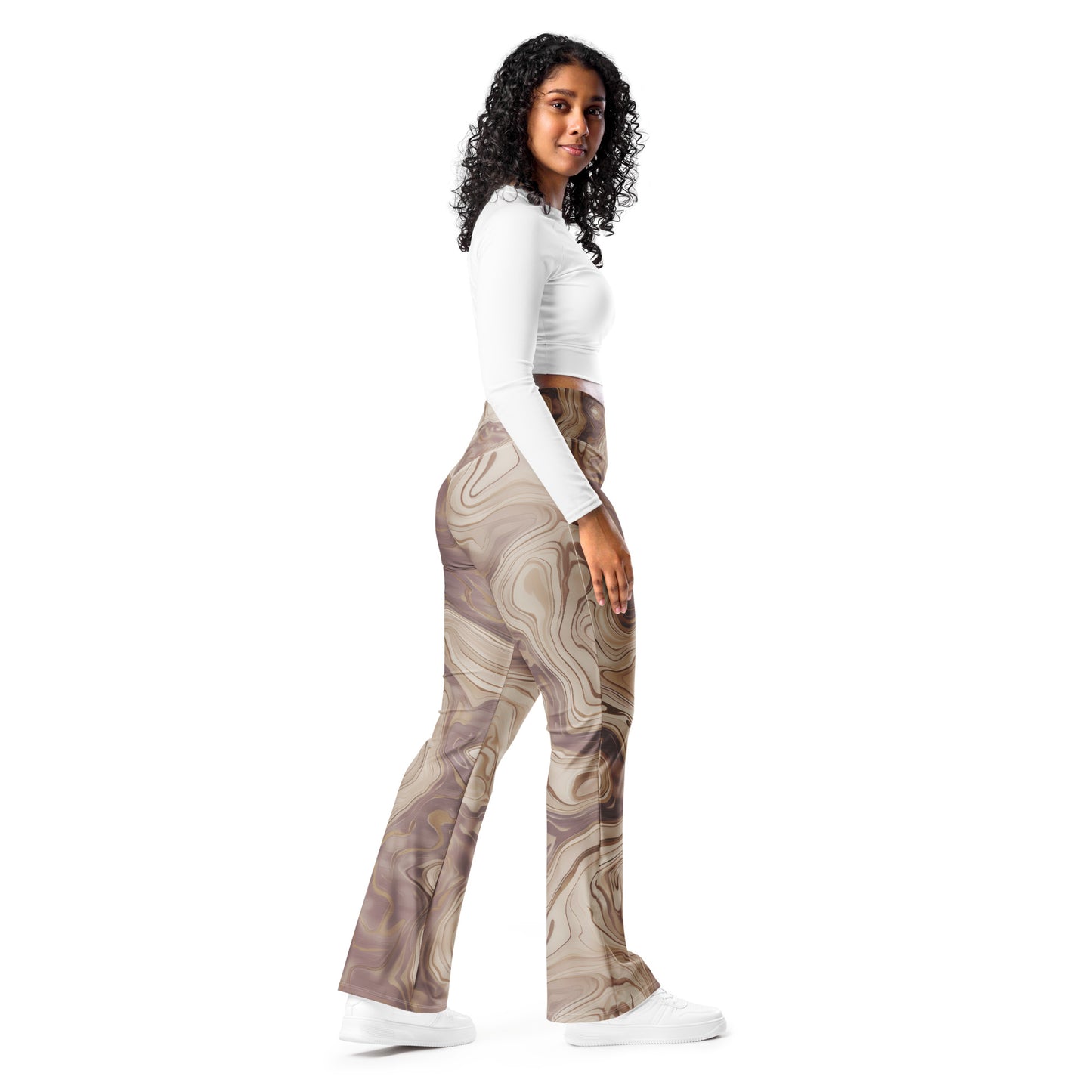 Marble Wood - Flare leggings