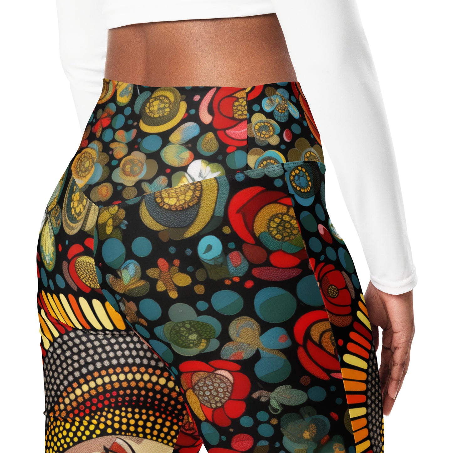 La Virgen con Rosas - Flare leggings