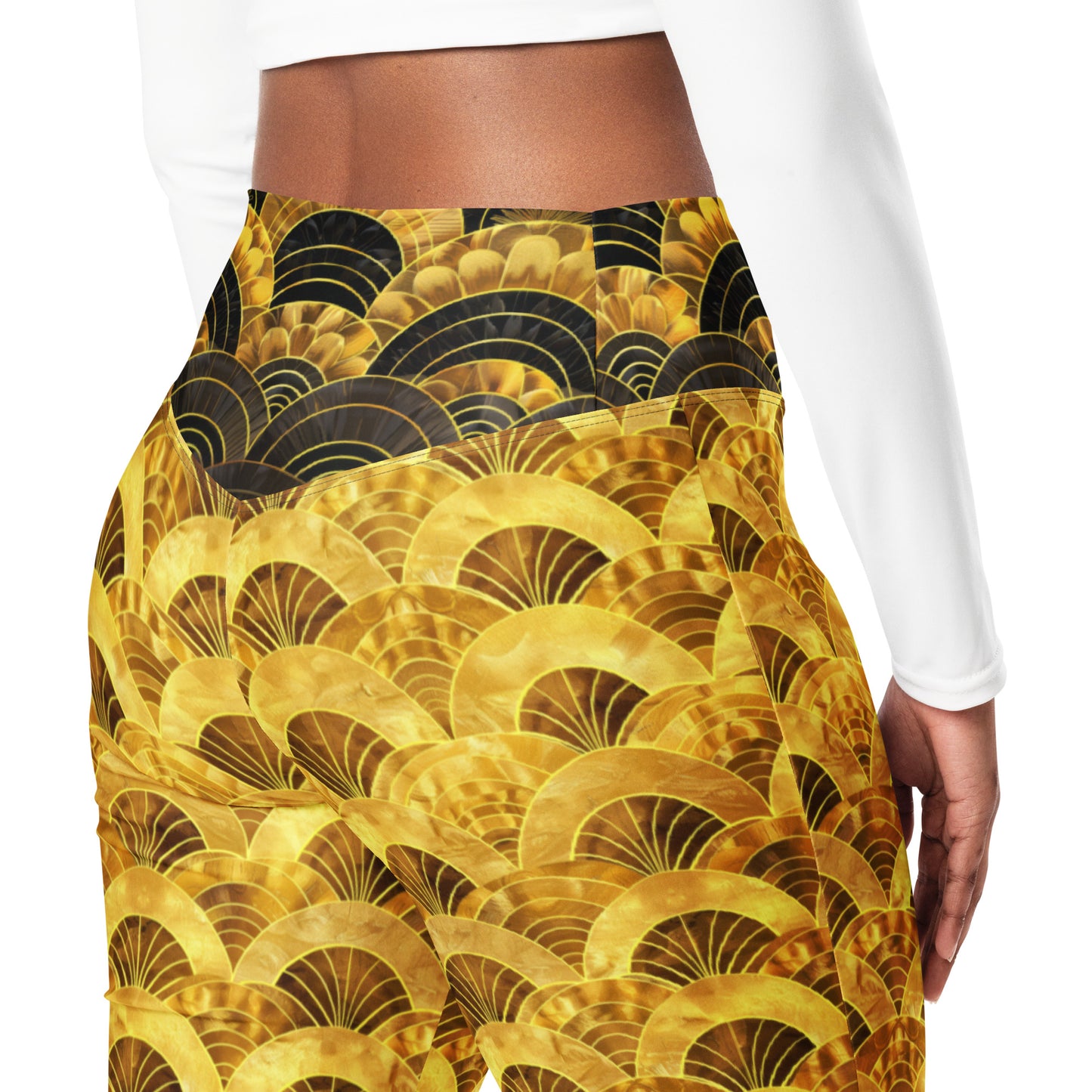 Sashiko Gold - Flare leggings